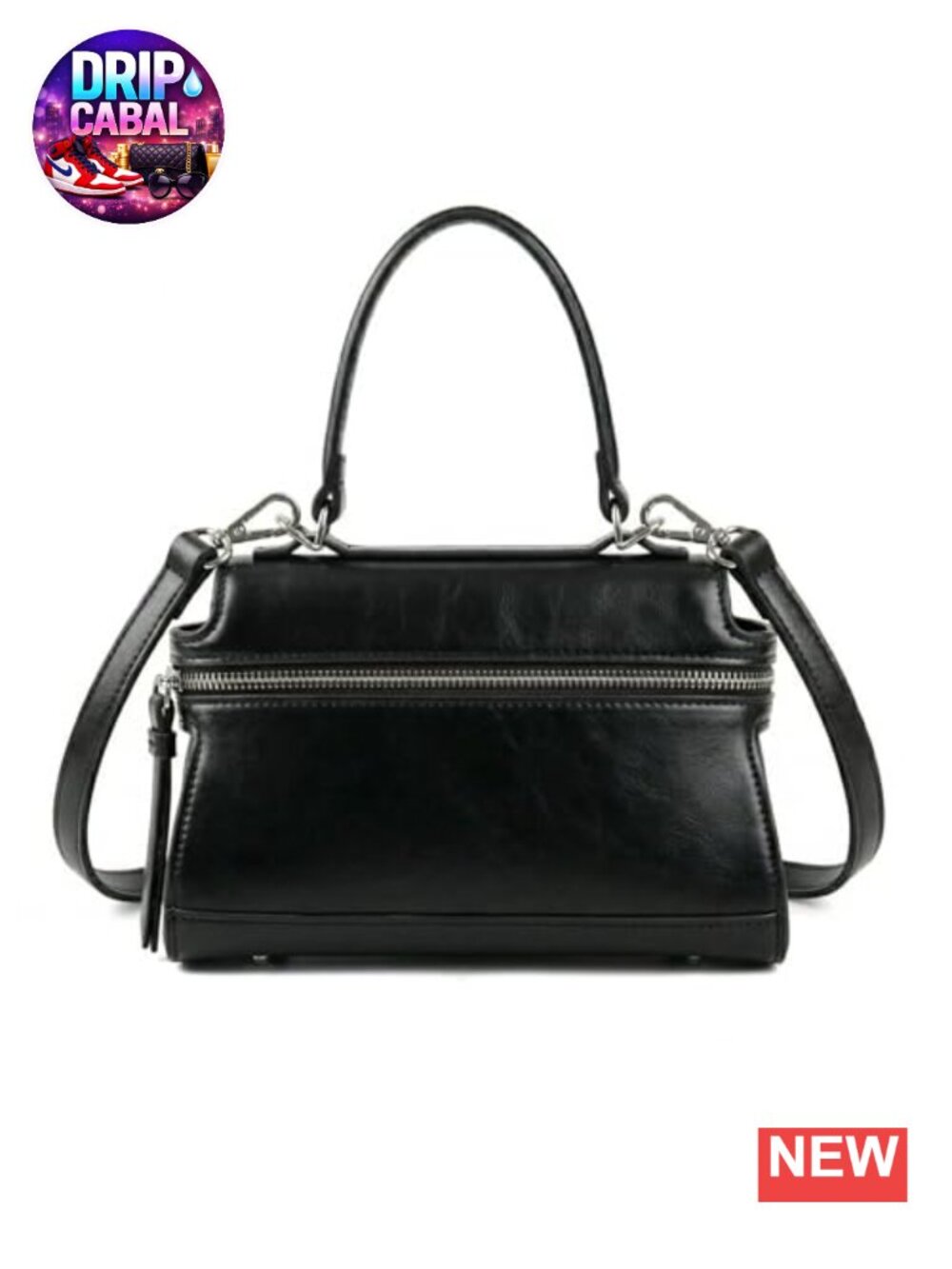 Small Structured Top Handle Satchel Vegan Leather Crossbody Bag